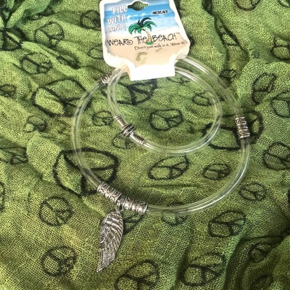 Wear‎ the Beach Sand filled necklace Great gift NWT